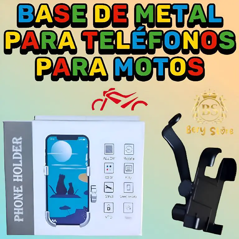 SOPORTE DE METAL PARA CELULARES PARA MOTO / BASE DE HIERRO PARA MOTO Foto 7279572-2.jpg