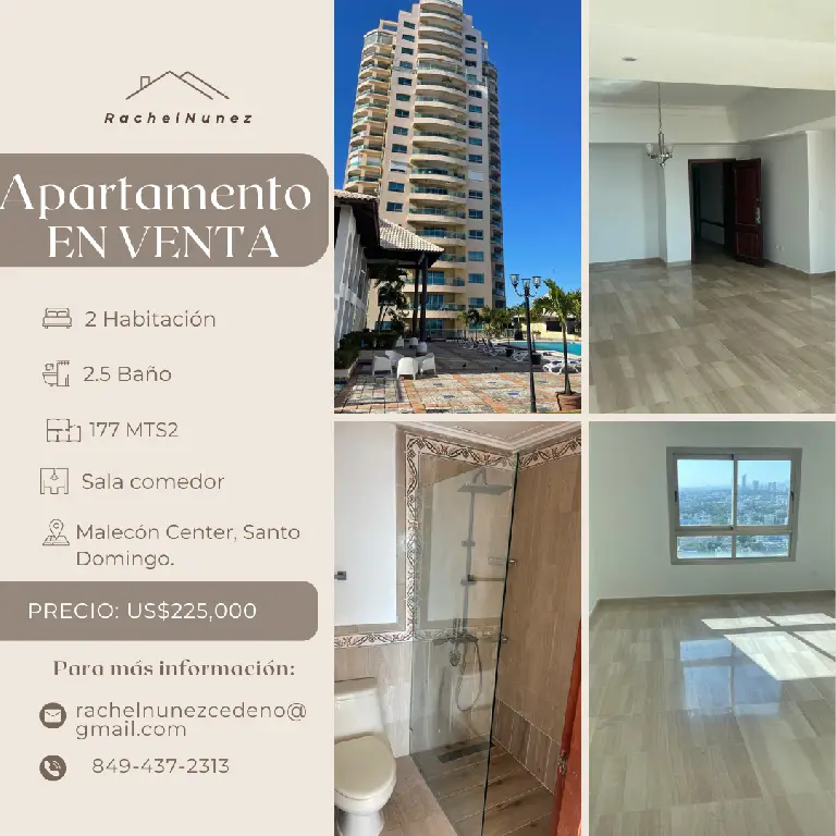 Apartamento de 2 Habitaciones en Venta en El Malecón. Foto 7280741-1.jpg
