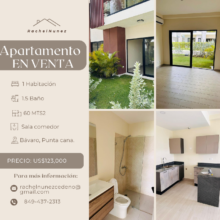 Apartamento de 1 Habitación en Venta en Punta Cana. Foto 7280773-1.jpg