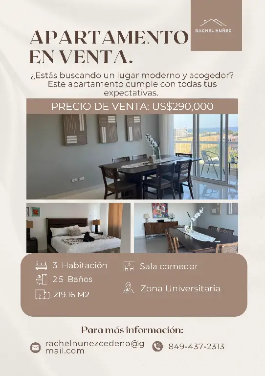 Apartamento de 3 Habitaciones en Venta en Zona Universitaria. Foto 7280802-1.jpg