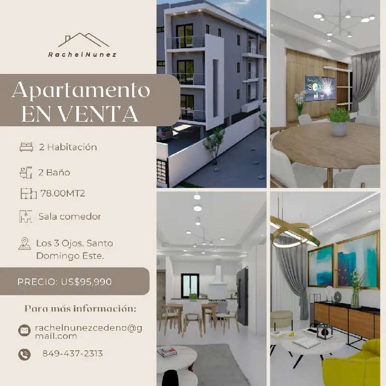 Apartamento de 2 Habitaciones en Venta en Los 3 Ojos. Foto 7280812-1.jpg