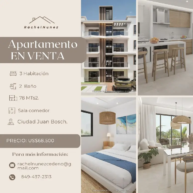 Apartamento de 3 Habitaciones en Venta en La Ciudad Juan Bosch. Foto 7280816-1.jpg