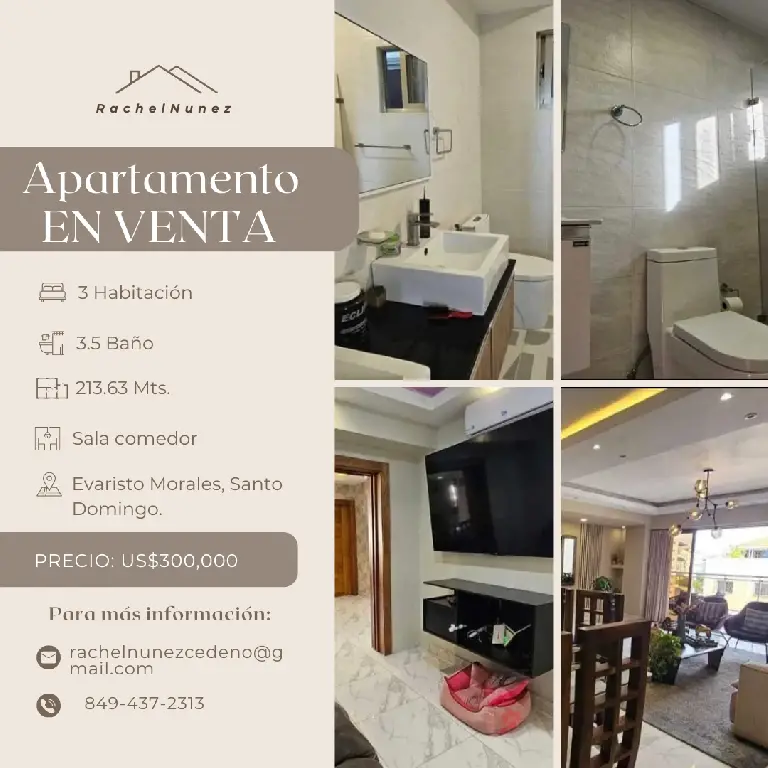 Apartamento de 3 Habitaciones en Venta en Evaristo Morales. Foto 7280822-1.jpg