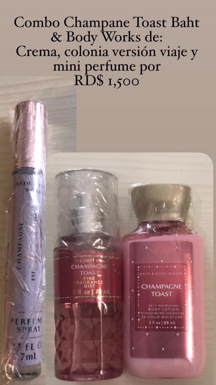 Combo Champagne Toast Bath  Body Works Victoria’s Secret Pink Happy Na Foto 7280980-1.jpg