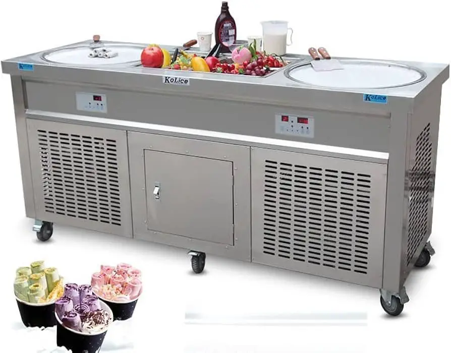 Maquina de Helado Thailandesa Rolled ice Cream Foto 7281084-6.jpg