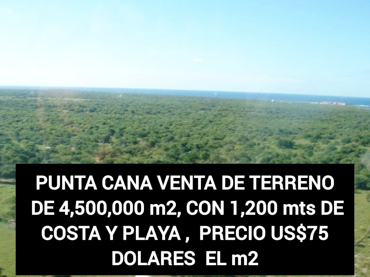 Terreno en VENTA en Punta Cana 4500000 metros. Foto 7281526-3.jpg