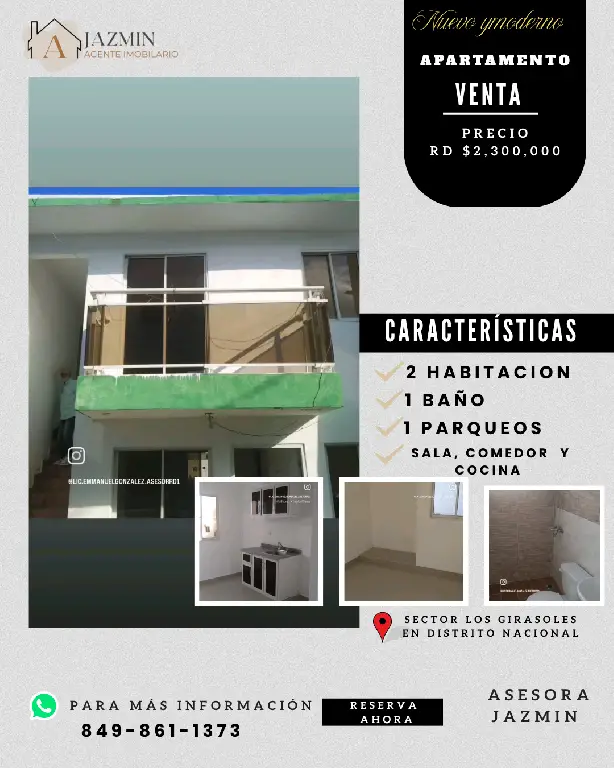 Se Vende Apartamento en Los Girasoles en distrito nacional Foto 7281622-1.jpg