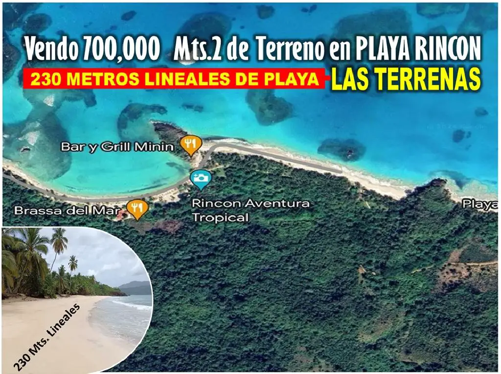 VENDO 700OOO Mts.2 CON 230 METROS  LINEALES DE PLAYA en PLAYA RINCON L Foto 7281962-1.jpg