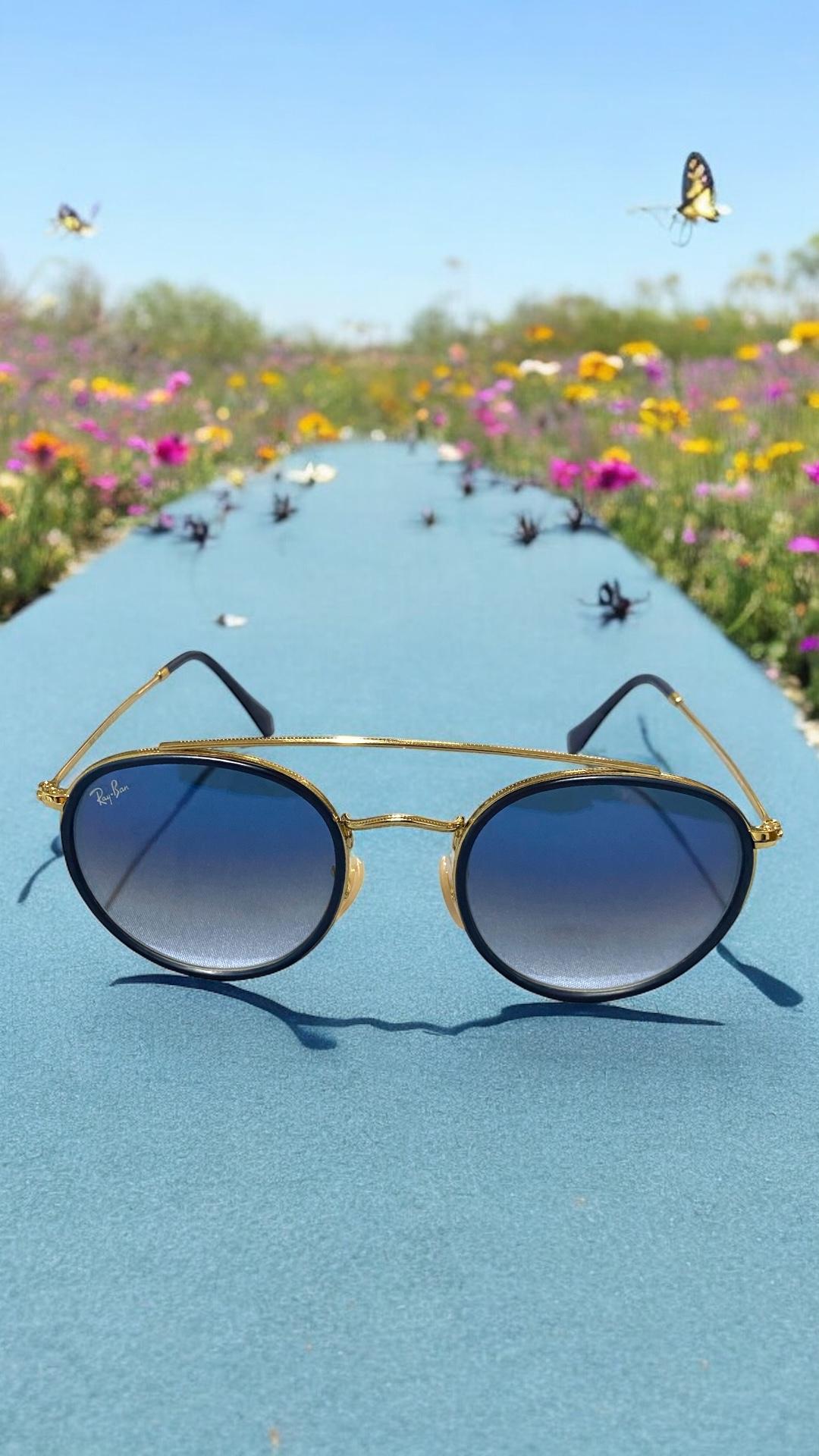 Lente RayBan Round Double Bridge cristal Azul Claro Foto 7282089-2.jpg