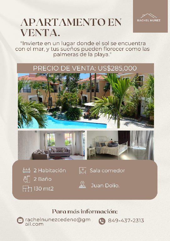 Apartamento de 2 Habitaciones en Venta en Juan Dolio.  Foto 7282411-1.jpg