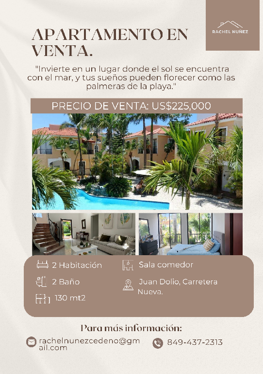 Apartamento de 2 Habitaciones en Venta en Juan Dolio.  Foto 7282418-1.jpg