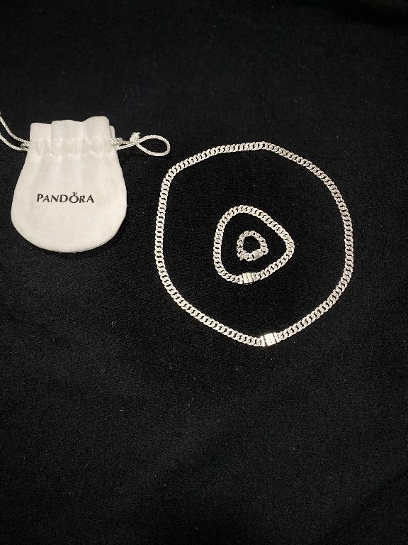  Set Pavé Cuban Chain Estilo Pandora – Cadena  Pulsera  Anillo ???? Foto 7285014-1.jpg