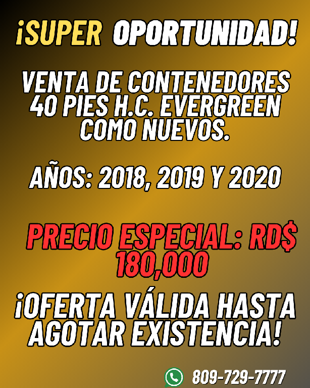 Super Oportunidad! Contenedores 40 H.C. Evergreen como nuevos años 201 Foto 7287835-1.jpg