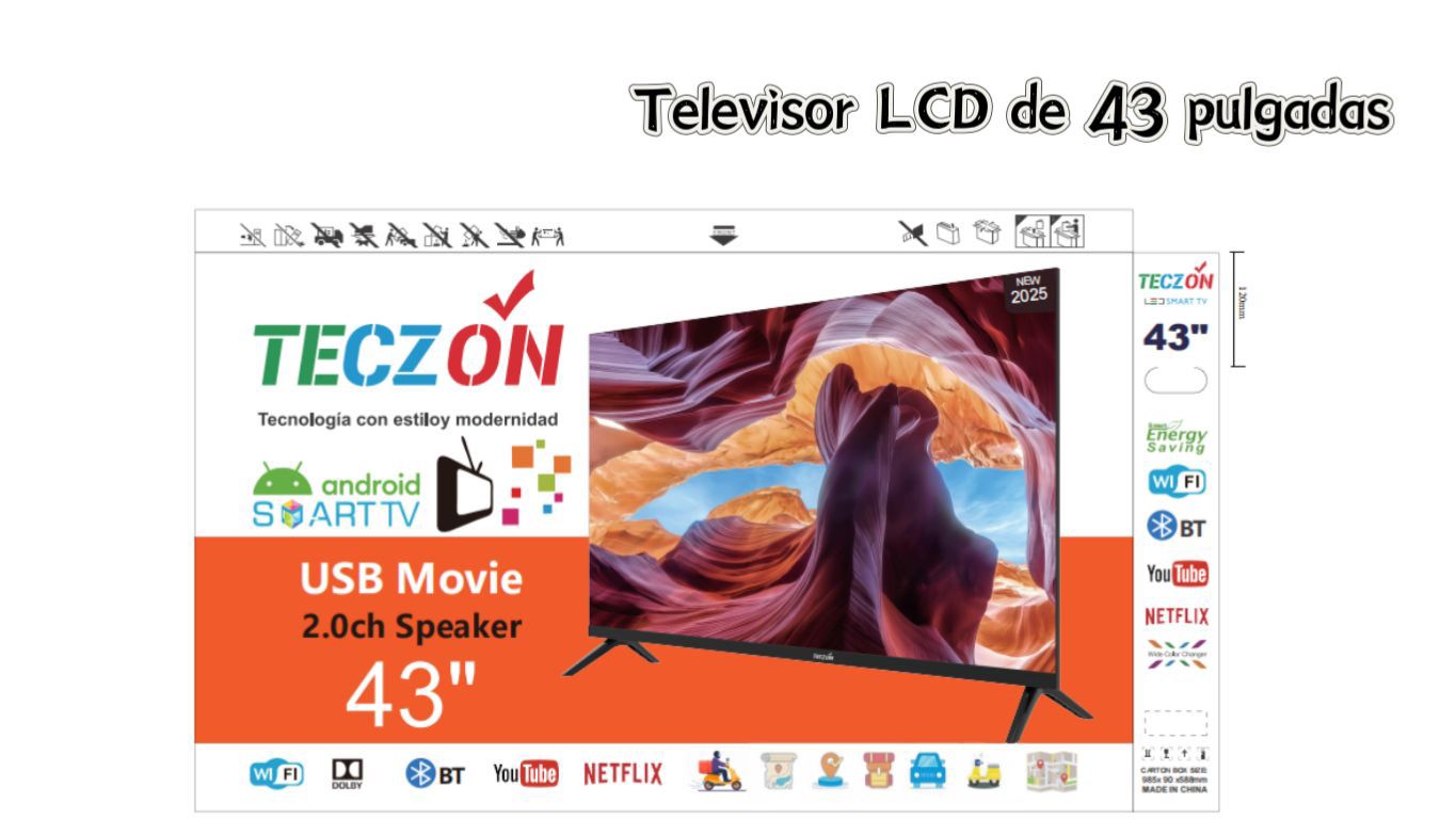 TELEVISION DE 43 PULGADAS TECZON  Foto 7291068-1.jpg