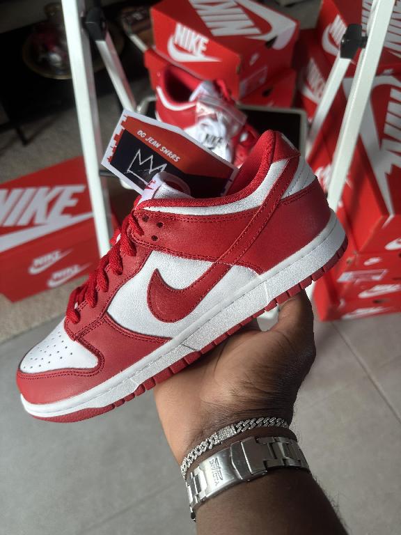 Tenis Teni Nike Dunk Low St John’s White and Red Original Originales S Foto 7291751-1.jpg