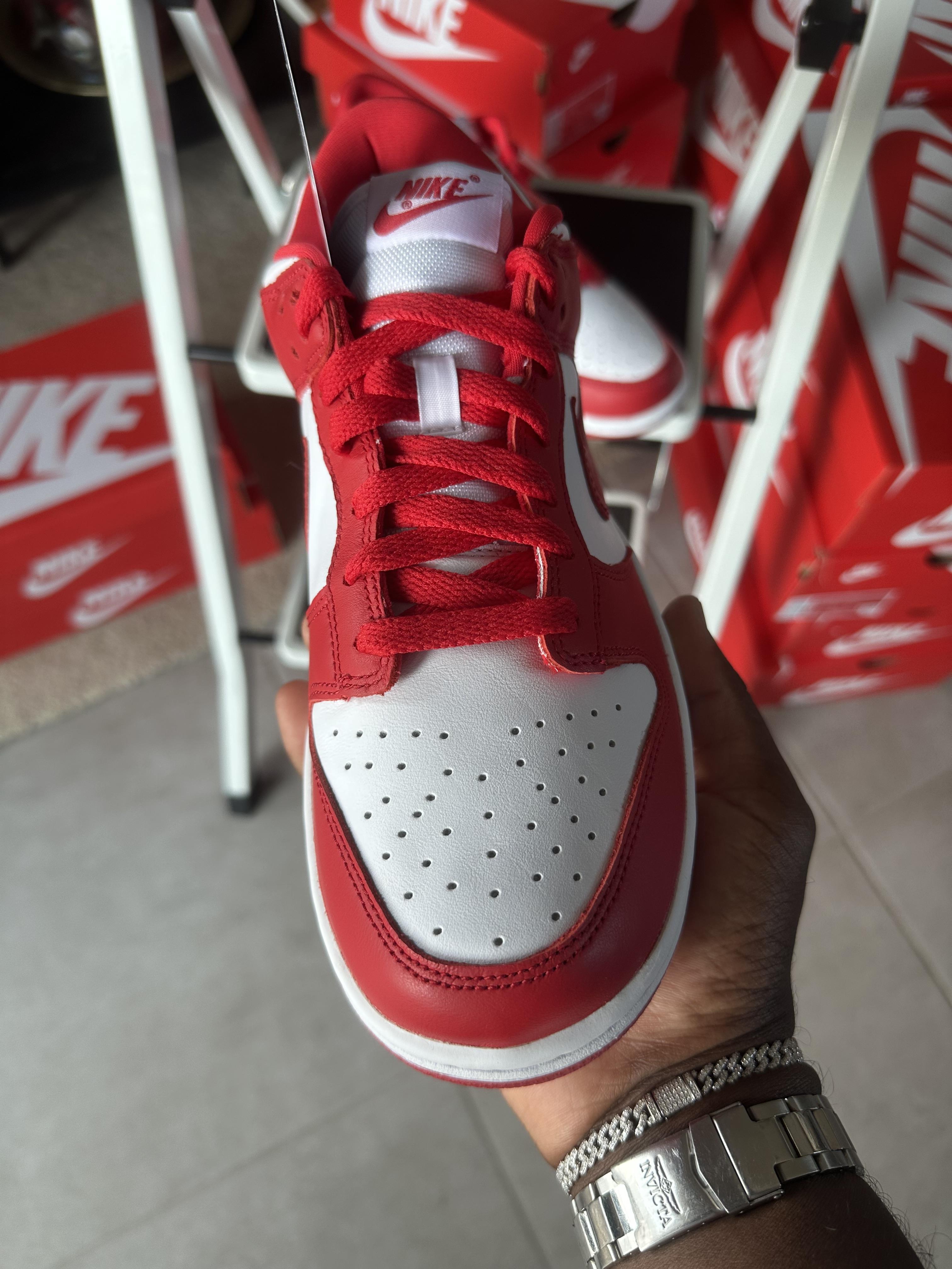 Tenis Teni Nike Dunk Low St John’s White and Red Original Originales S Foto 7291751-3.jpg