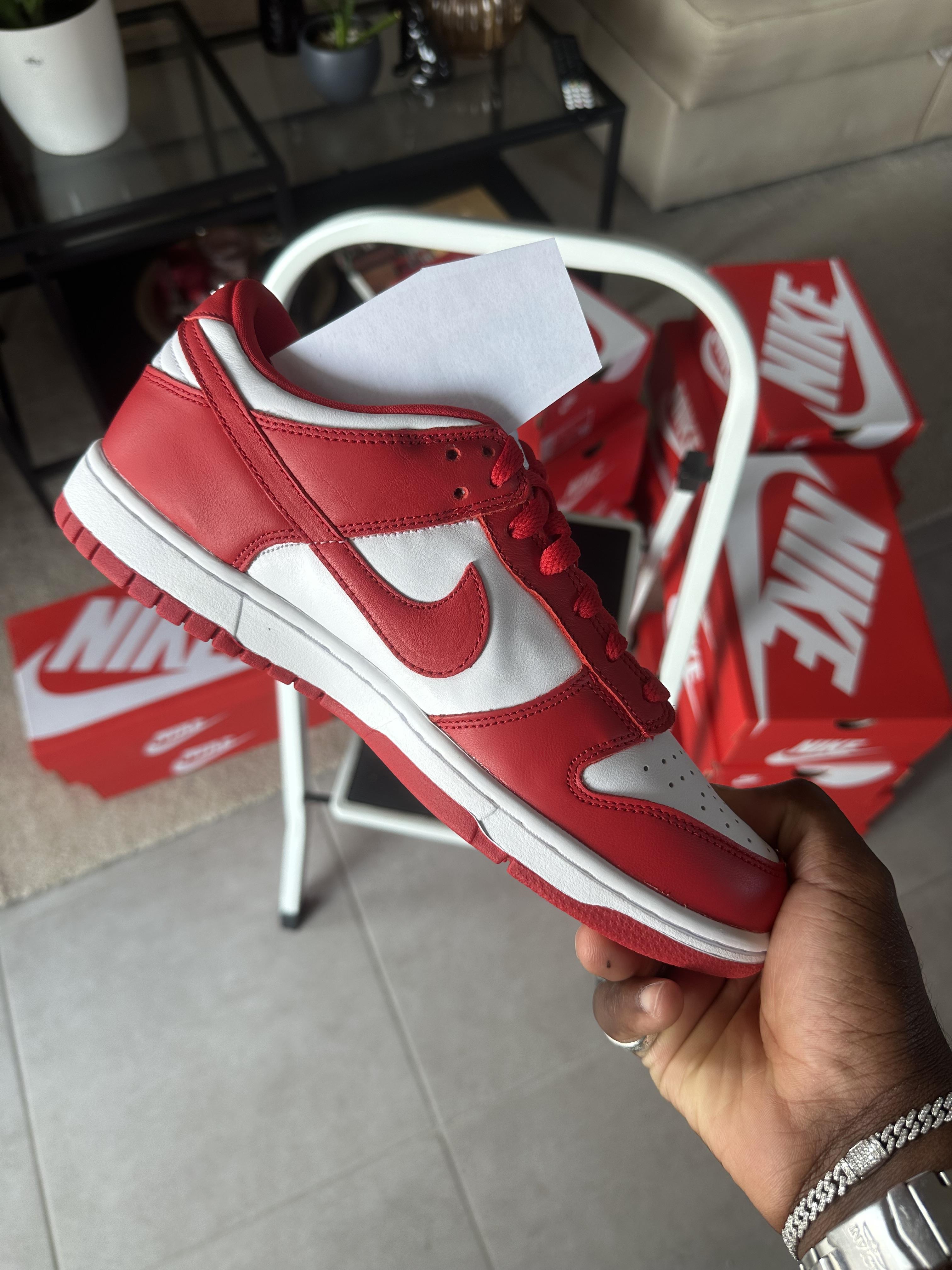 Tenis Teni Nike Dunk Low St John’s White and Red Original Originales S Foto 7291751-4.jpg