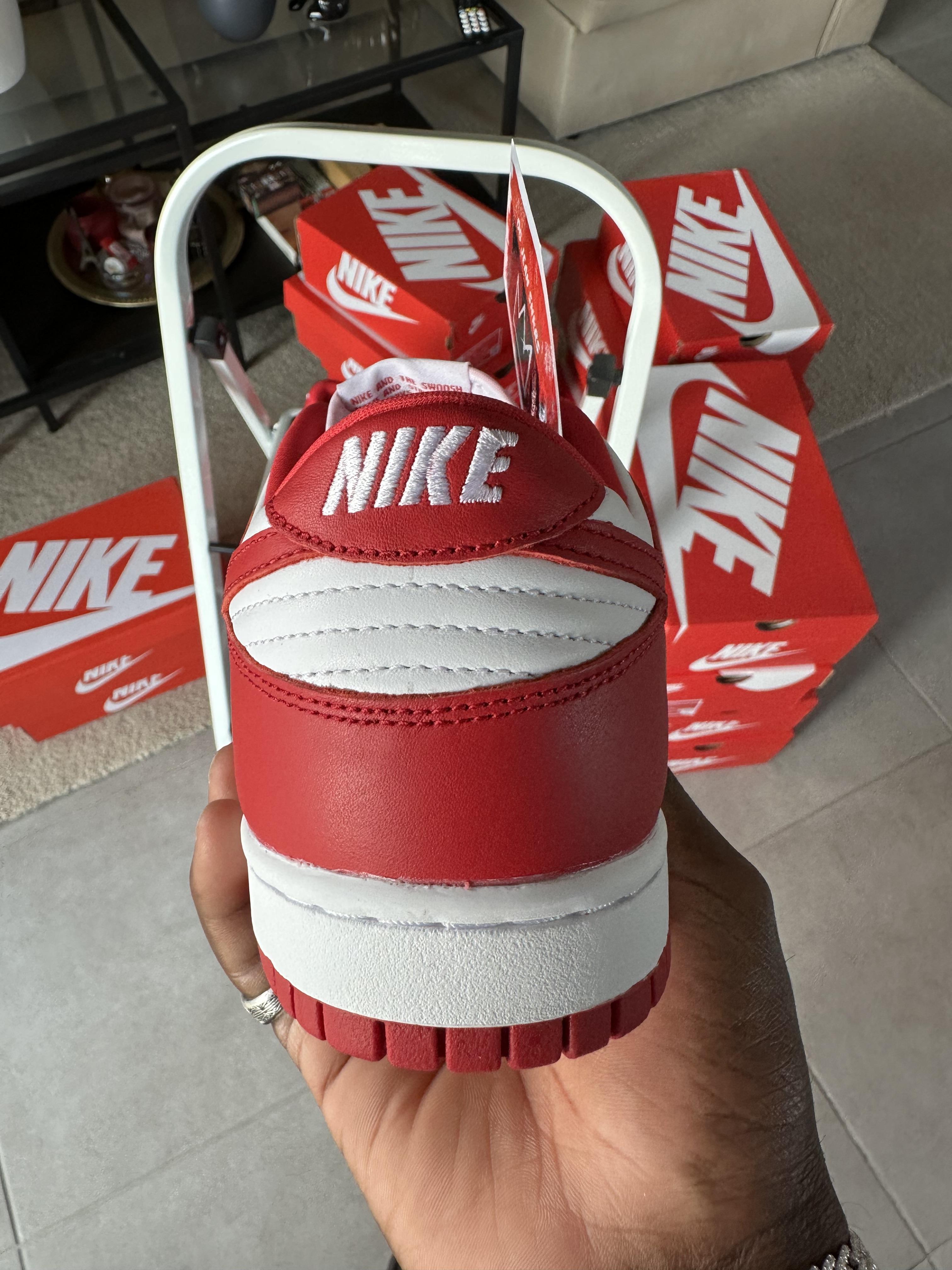 Tenis Teni Nike Dunk Low St John’s White and Red Original Originales S Foto 7291751-5.jpg