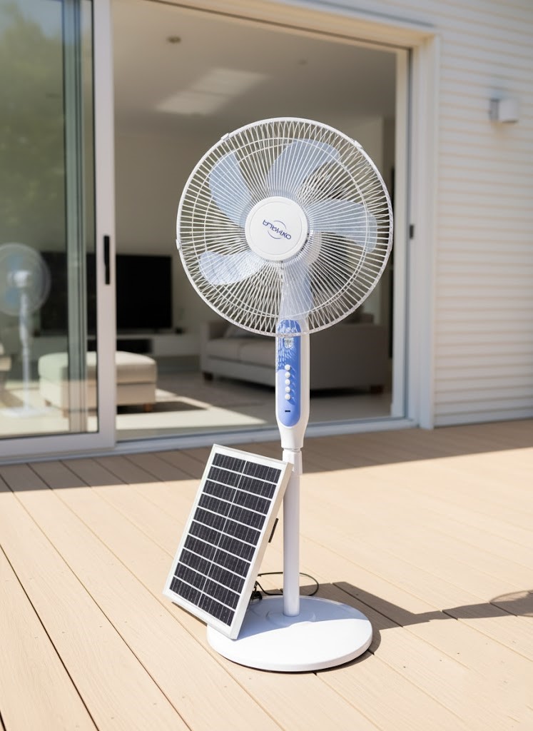 Ventilador Abanico Solar OXHALA SLP-2 Recargable  Ideal para Camping O Foto 7293270-1.jpg