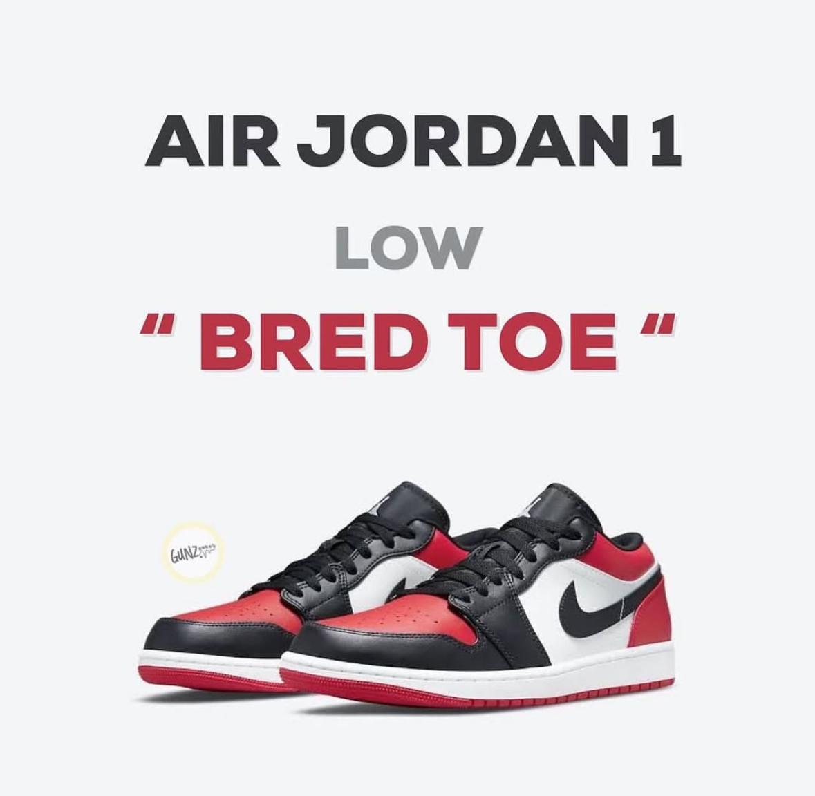 Tenis Sneakers Nike Air Jordan Retro 1 Low Bred Toe Original 2K26 Foto 7293519-3.jpg
