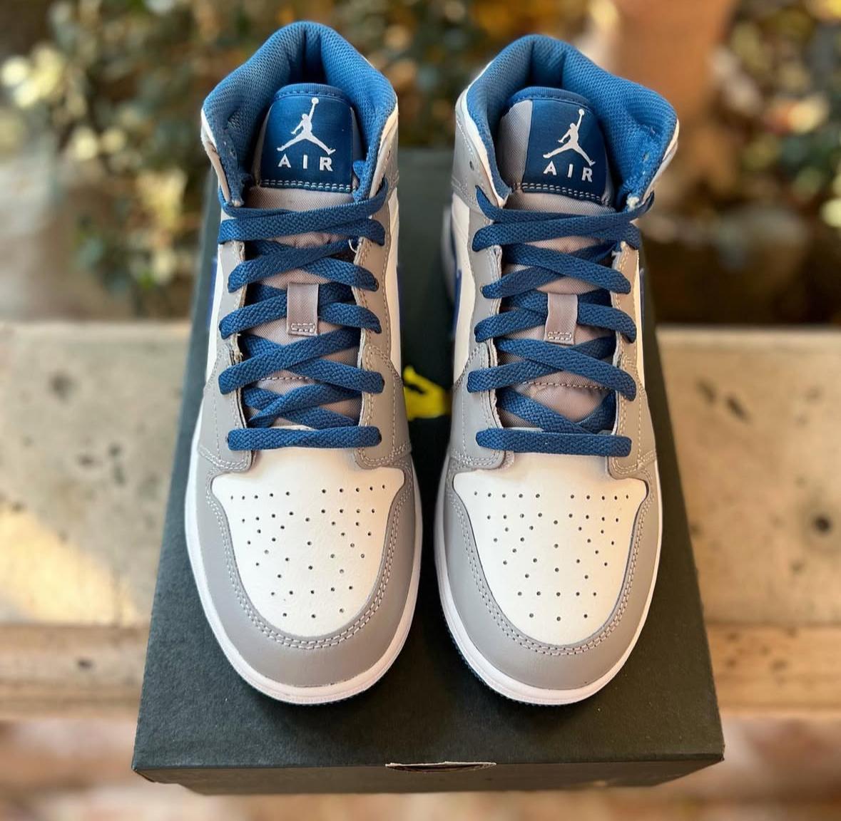 Tenis Sneakers NIKE AIR JORDAN 1 MID TRUE BLUE Original Originales Foto 7293526-3.jpg