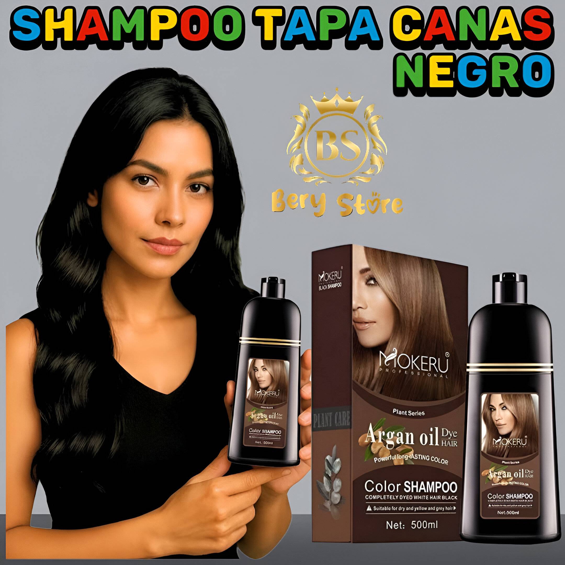 SHAMPOO CUBRE CANAS NEGRO - SHAMPOO TAPA CANAS - SHAMPOO TINTE PARA EL Foto 7296204-2.jpg