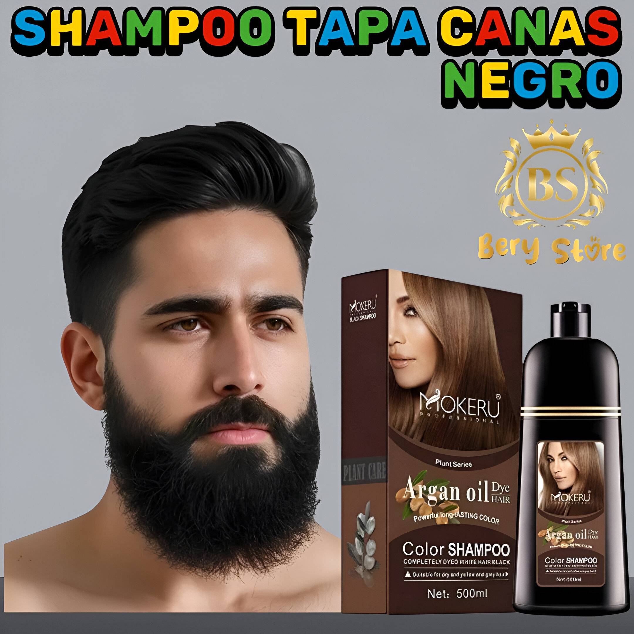 SHAMPOO CUBRE CANAS NEGRO - SHAMPOO TAPA CANAS - SHAMPOO TINTE PARA EL Foto 7296204-4.jpg