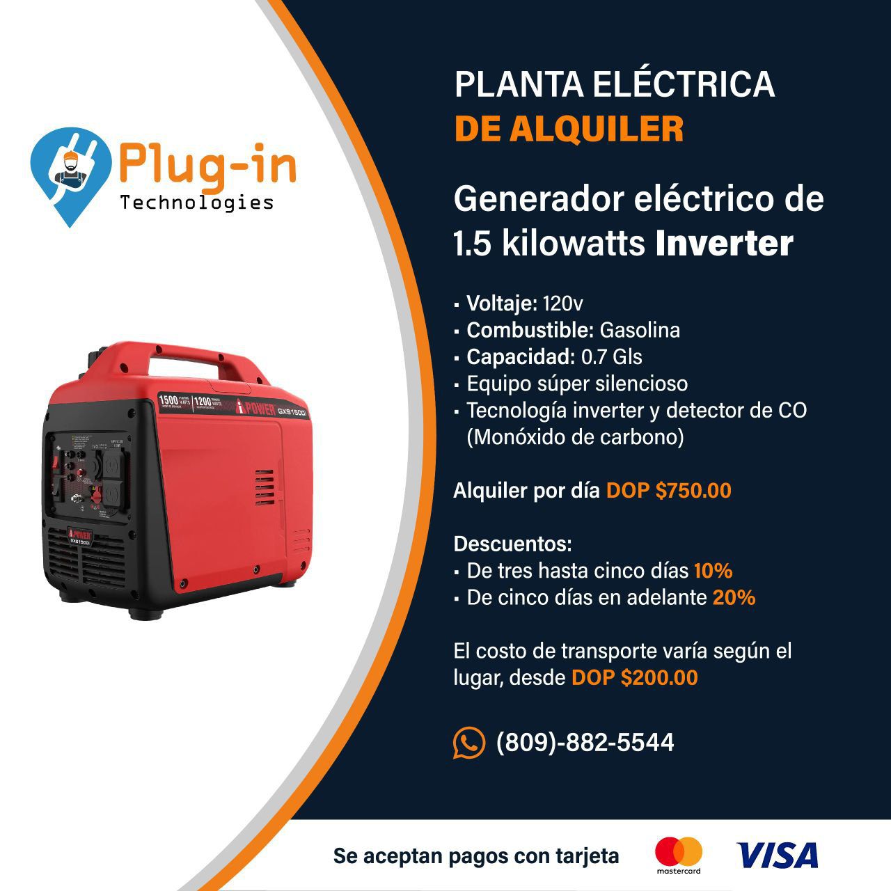 Alquiler de plantas eléctricas silenciosas y portatiles desde 750 por  Foto 7302679-1.jpg