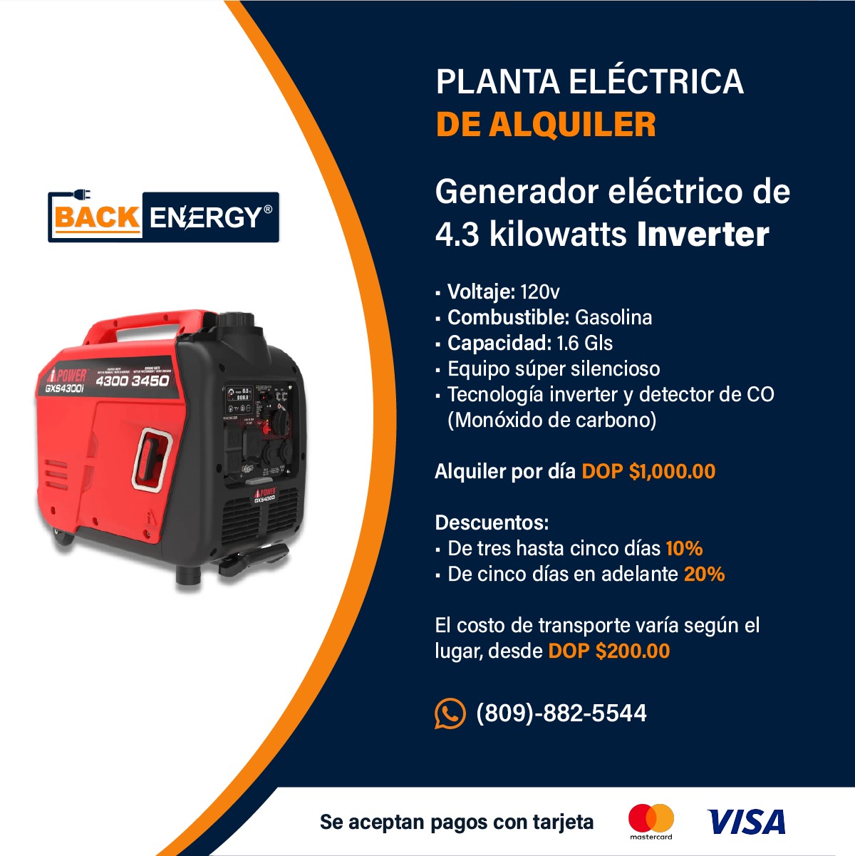 Alquiler de plantas eléctricas silenciosas y portatiles desde 750 por  Foto 7302679-2.jpg