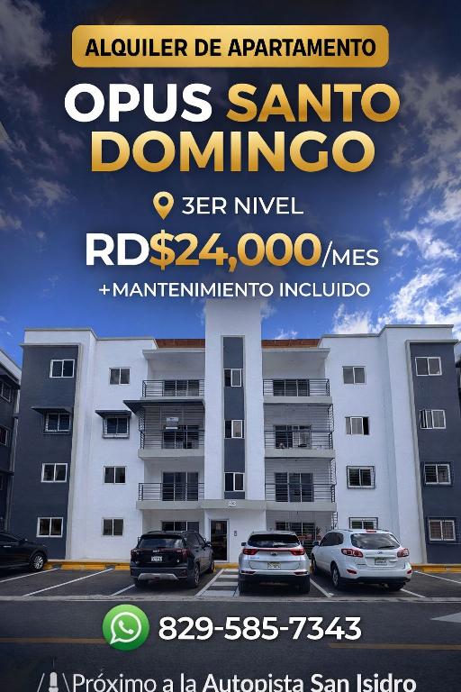 Apartamento en alquiler en Opus Santo Domingo Este – RD24000 Foto 7303614-1.jpg