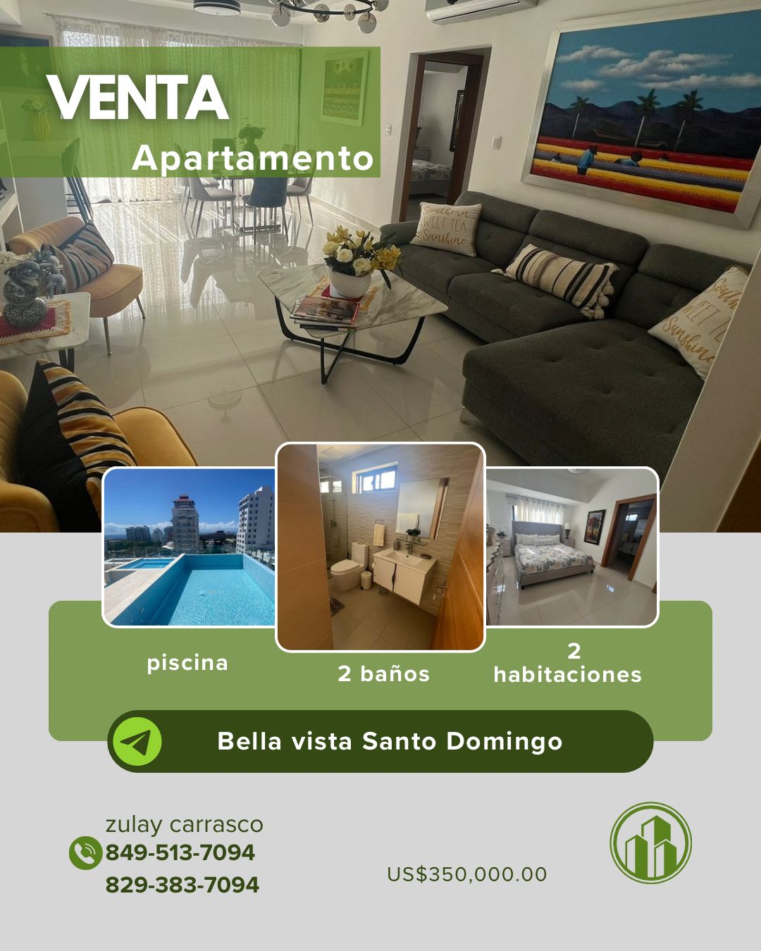Apartamento en venta - Bella Vista amueblado Santo Domingoc Foto 7303800-1.jpg