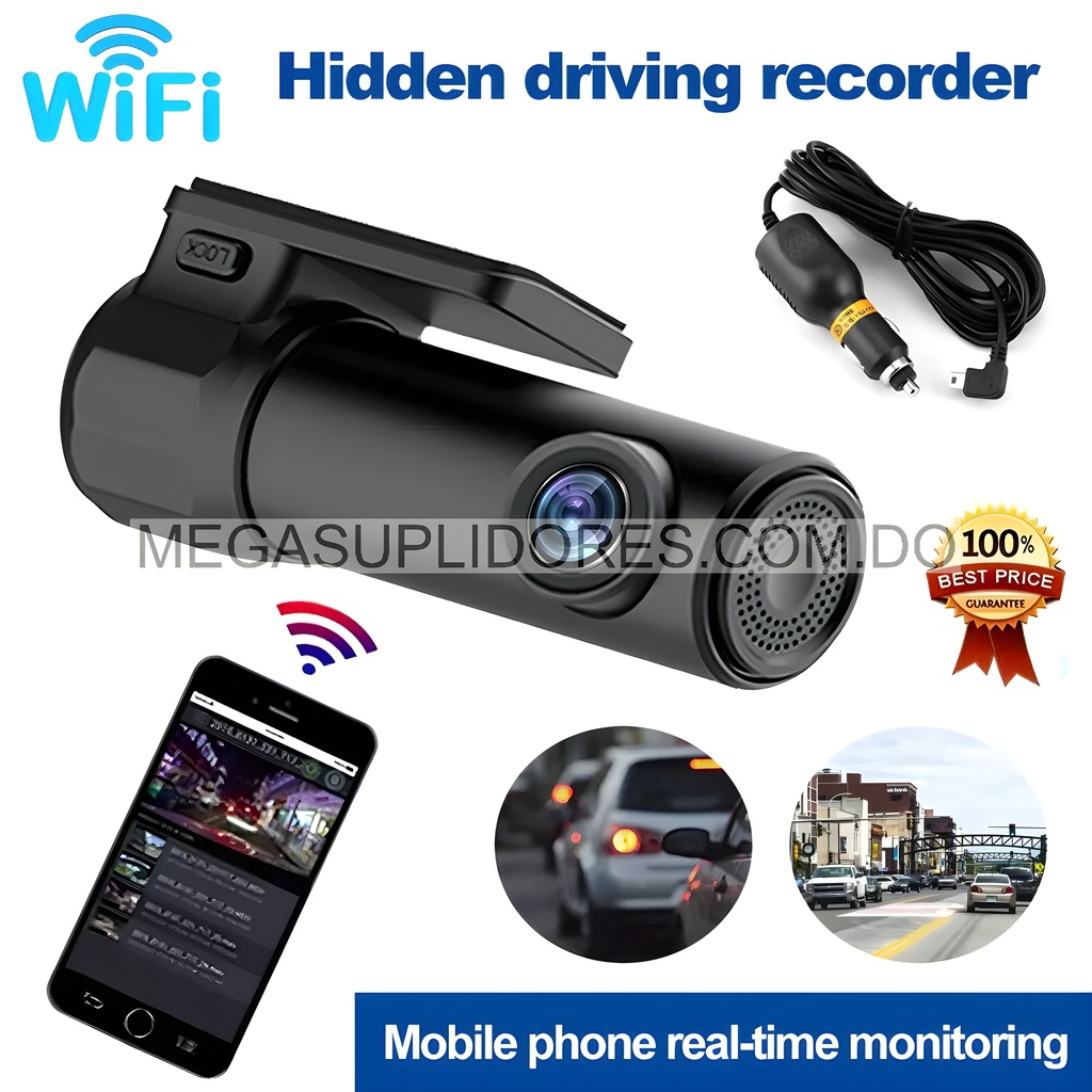  Cámara de Vehículos Dash Cam WiFi 1080P HD con Visión Nocturna  Foto 7304511-2.jpg