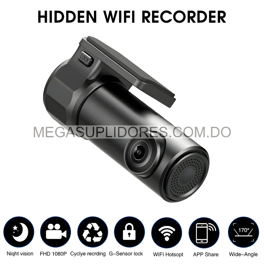  Cámara de Vehículos Dash Cam WiFi 1080P HD con Visión Nocturna  Foto 7304511-4.jpg