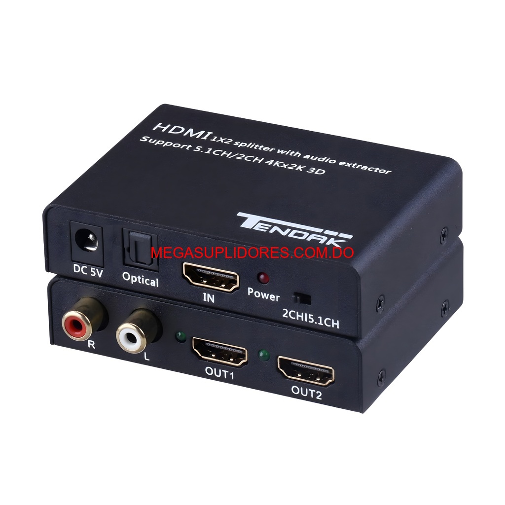  HDMI Splitter 1 Entrada 2 Salidas HDMI 4K - Óptico SPDIF- RCA L/R Foto 7304585-5.jpg
