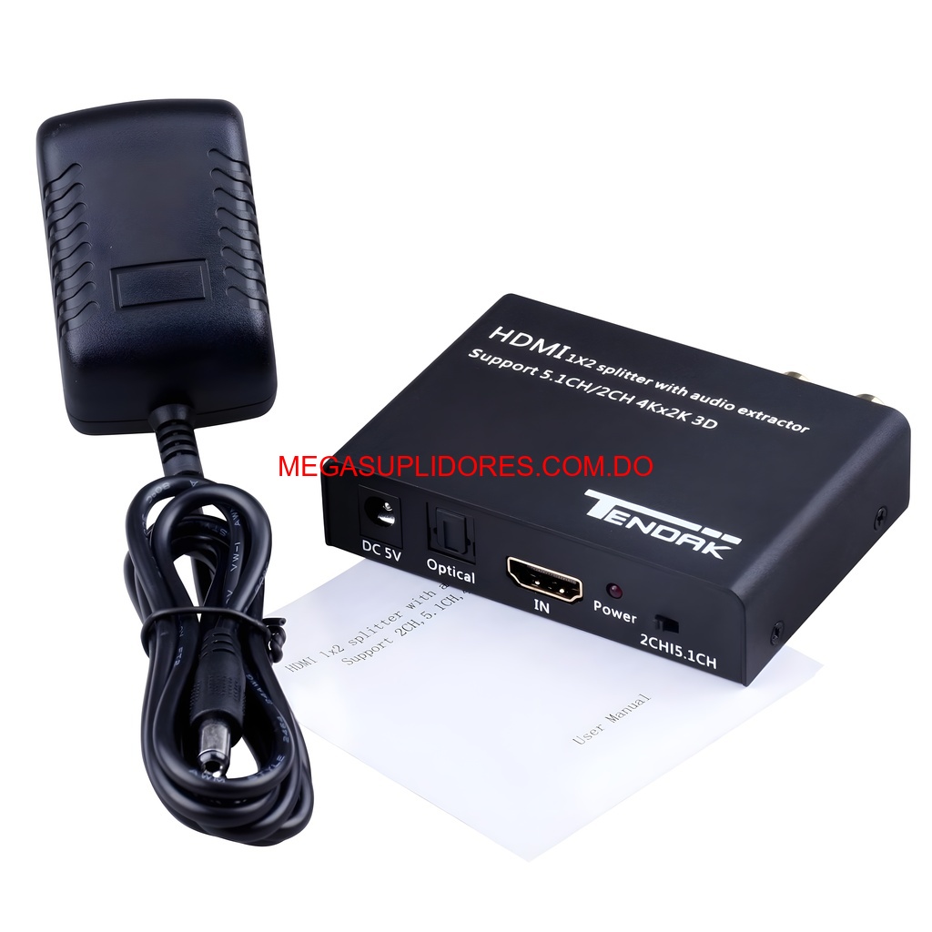  HDMI Splitter 1 Entrada 2 Salidas HDMI 4K - Óptico SPDIF- RCA L/R Foto 7304585-6.jpg