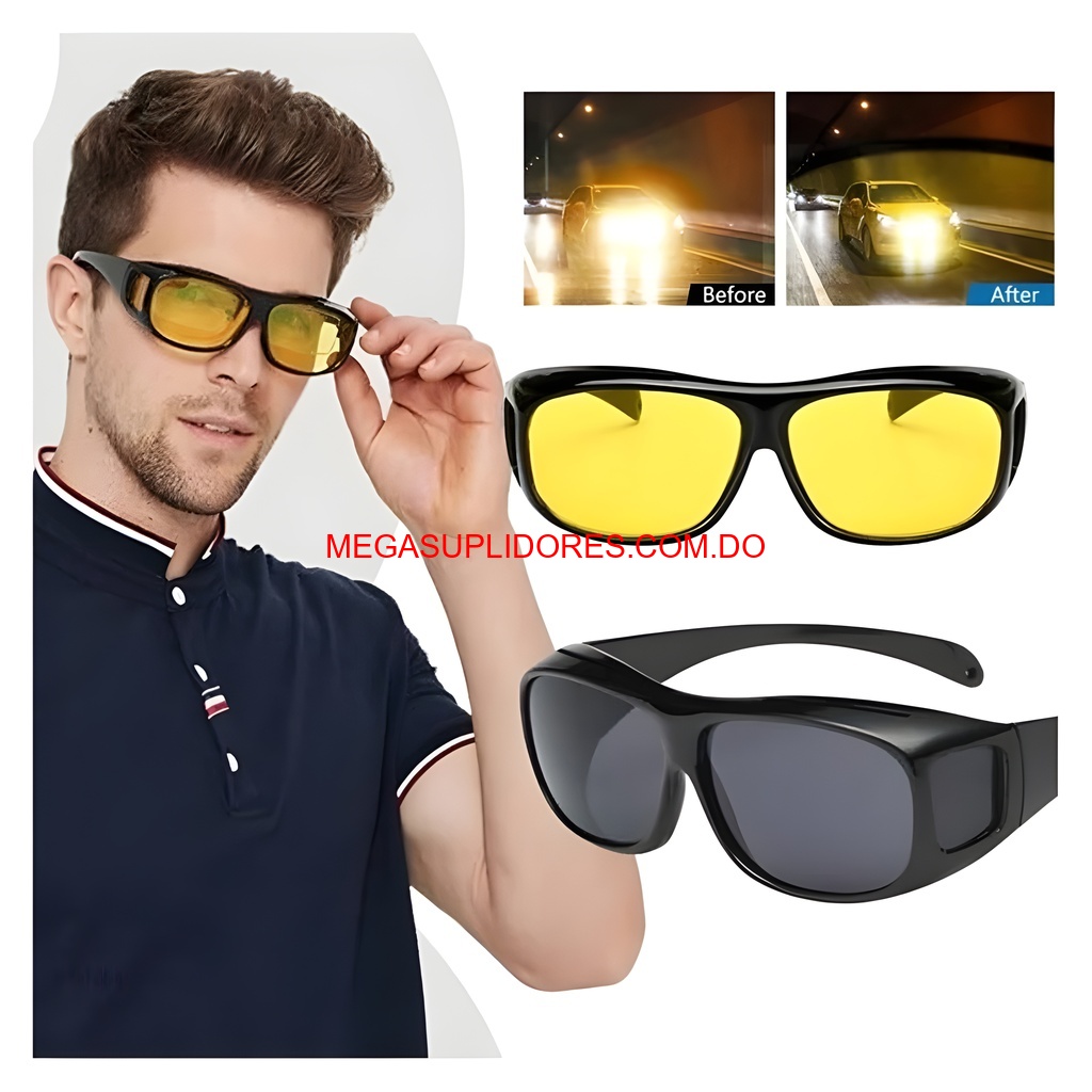  Lentes Polarizados Antirreflejo para Manejar de Noche o con Sol Foto 7304596-4.jpg