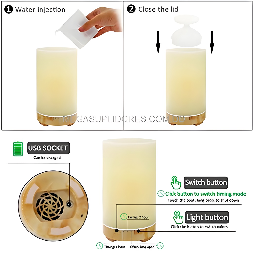  Aromatizador Humidificador y Difusor de Aroma Ambientador con Luz  Foto 7304708-4.jpg