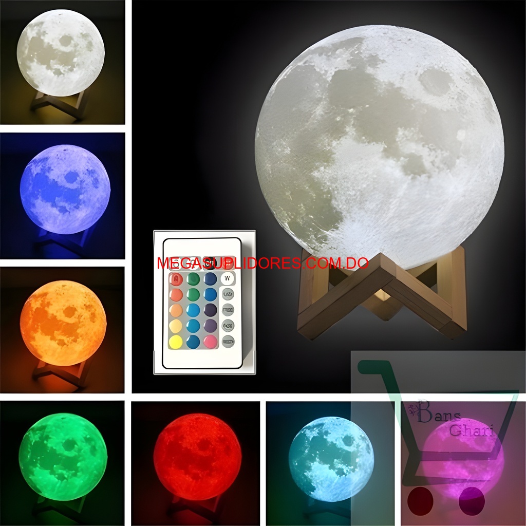  Lámpara 3D Luna LED – Luz Nocturna Multicolor para Niños Foto 7304723-2.jpg