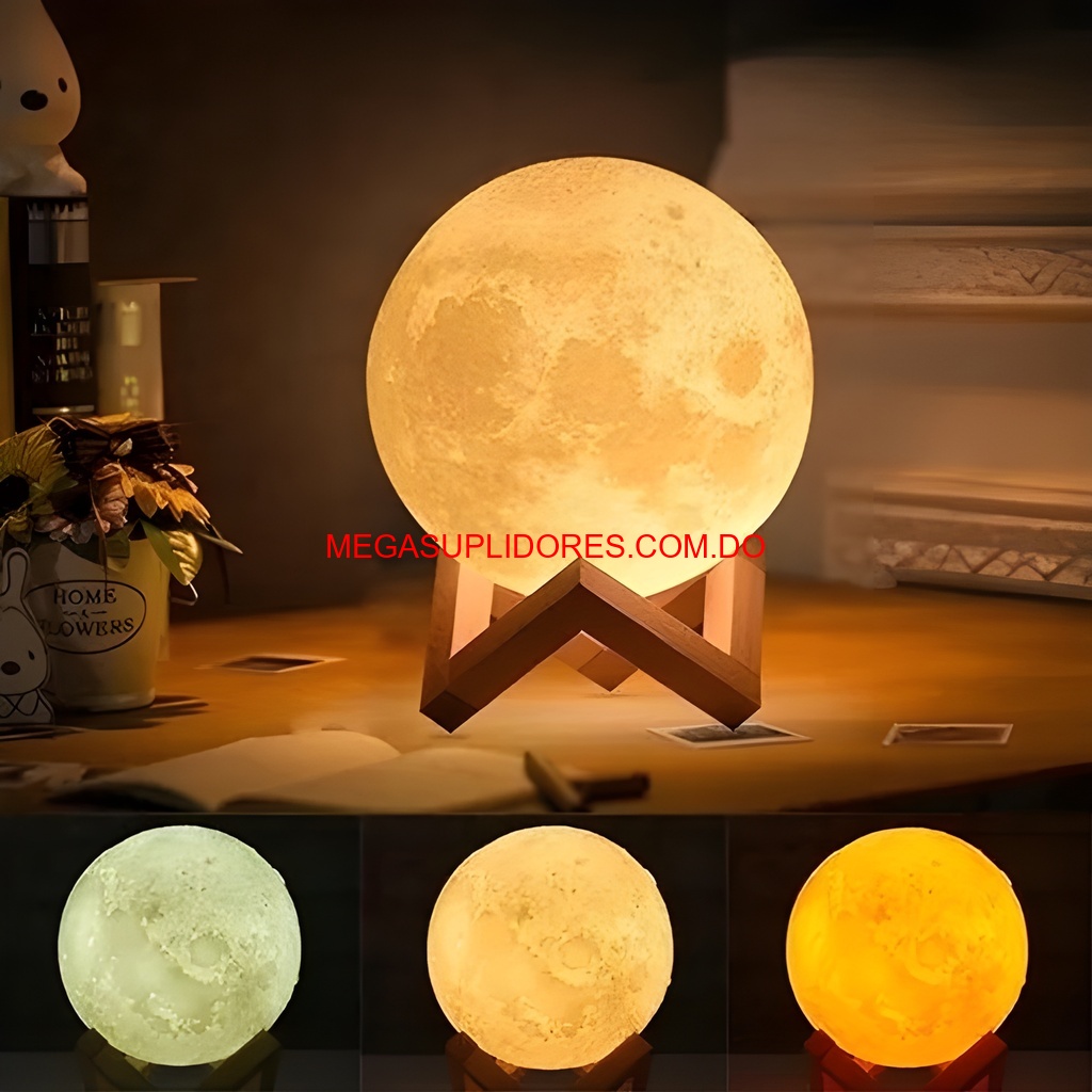  Lámpara 3D Luna LED – Luz Nocturna Multicolor para Niños Foto 7304732-3.jpg