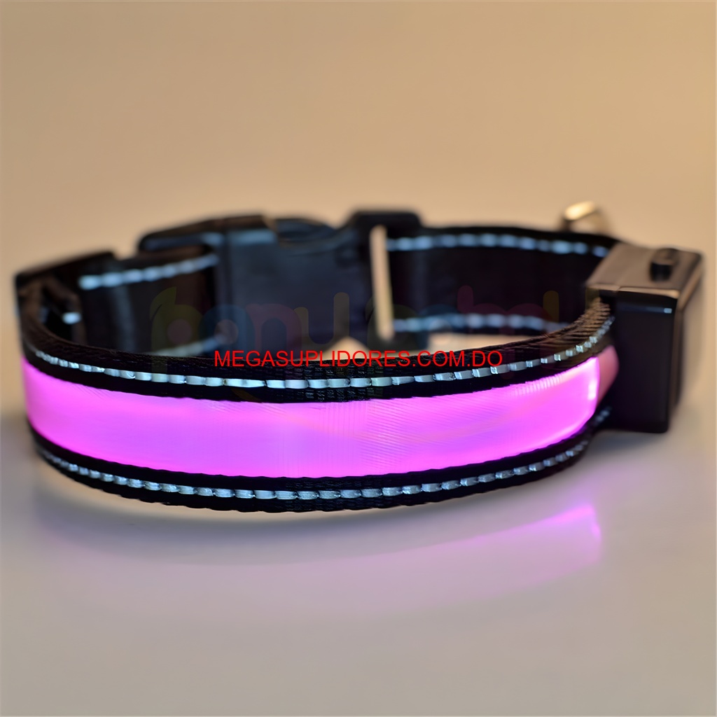  Collar Solar LED para Perro Iluminado Seguridad Nocturna 40cm/50cm Foto 7304741-3.jpg