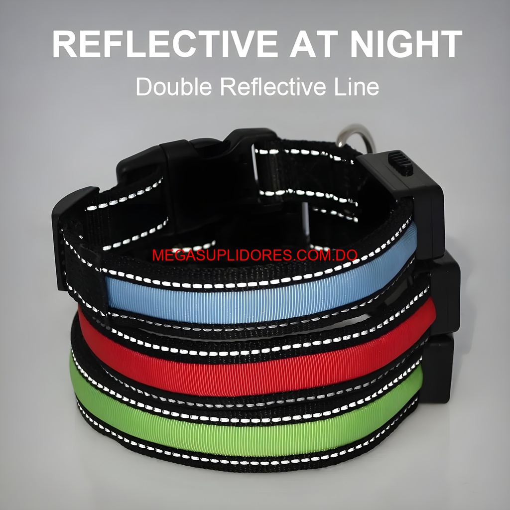  Collar Solar LED para Perro Iluminado Seguridad Nocturna 40cm/50cm Foto 7304741-9.jpg