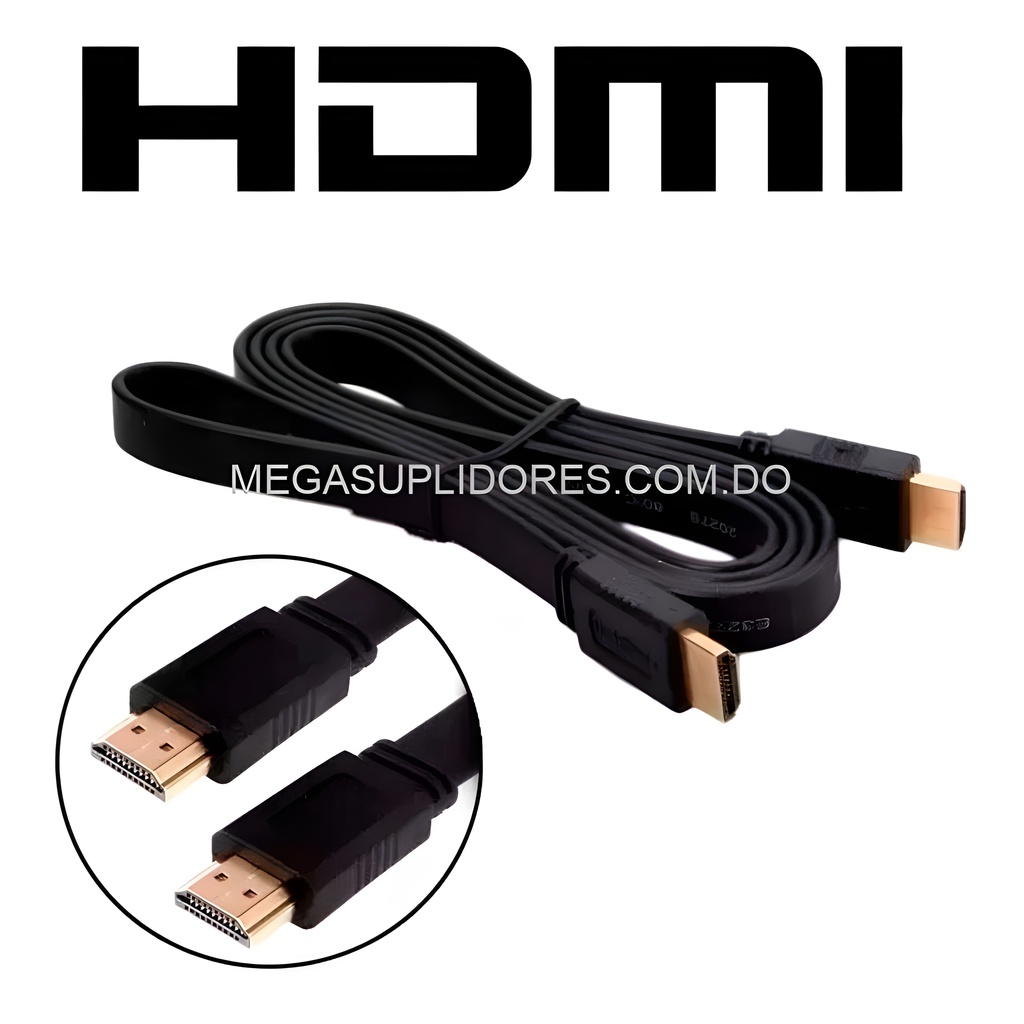  Cable HDMI Plano Macho a Macho 3D  4K  Ethernet  2 metros  Foto 7304748-1.jpg