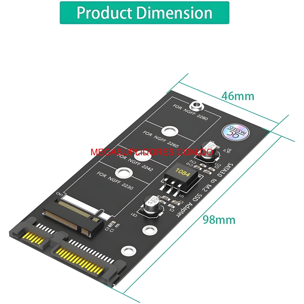  Adaptador Dsico SSD M.2 NGFF SATA a SATA 3 – 2230/2242/2260/2280 Foto 7304756-5.jpg
