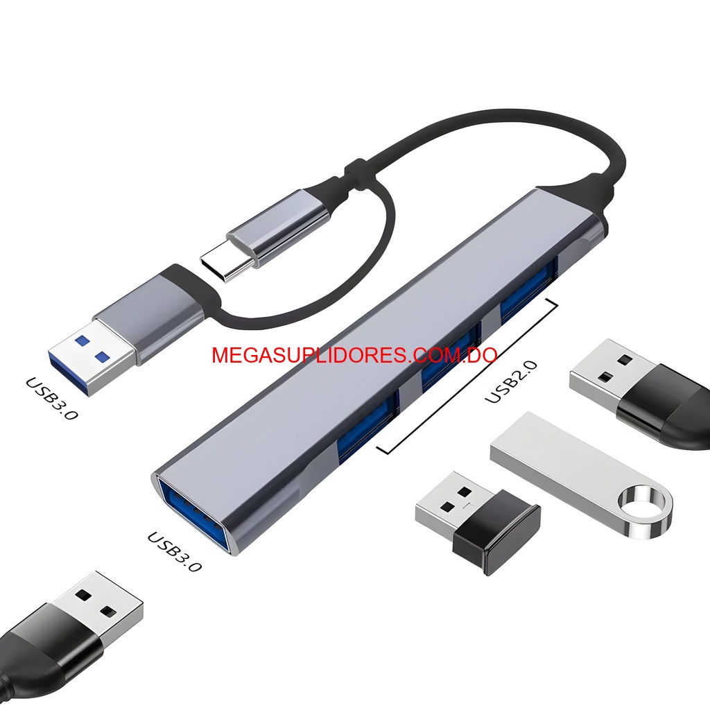  Hub USB-C 4 en 1 – Adaptador Multipuerto Tipo C a 4 Puertos USB Foto 7304758-1.jpg