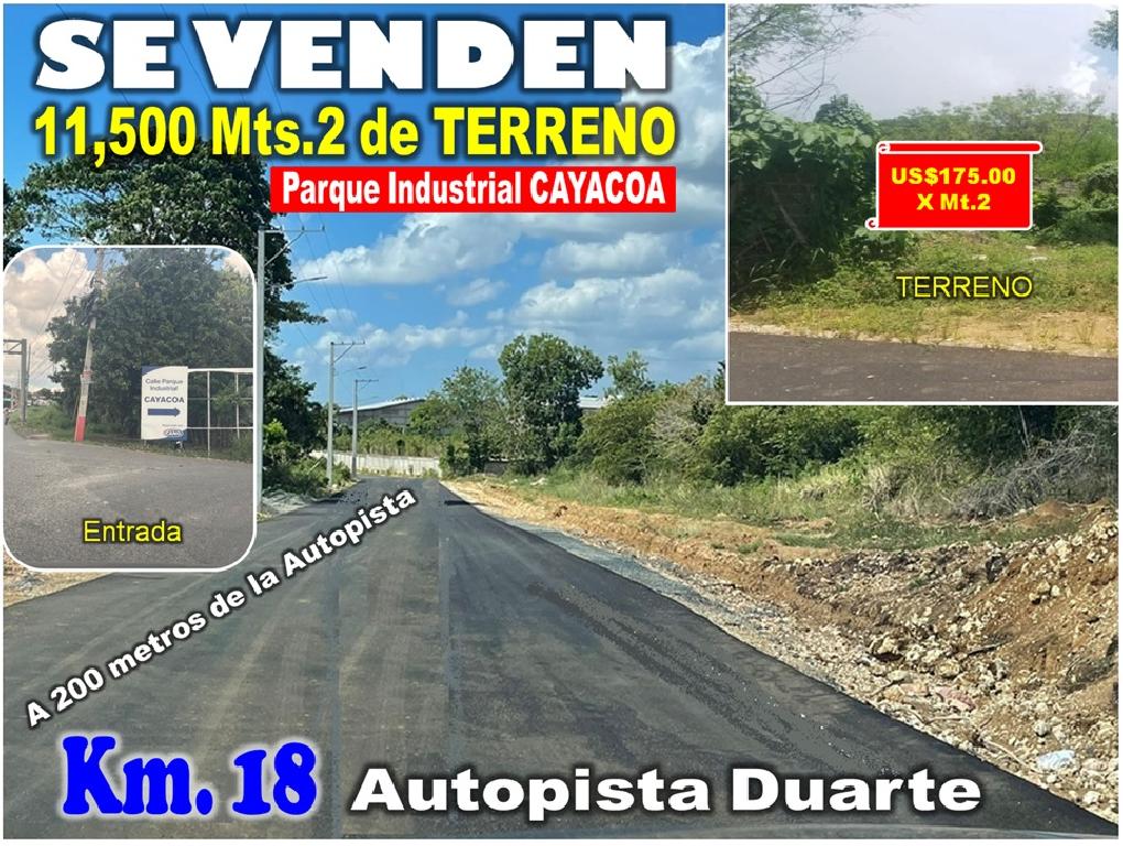 Vendo 11500 Mts.2 en PARQUE INDUSTRIAL CAYACOA Km 18 a 200 Mts. Autopi Foto 7306253-1.jpg