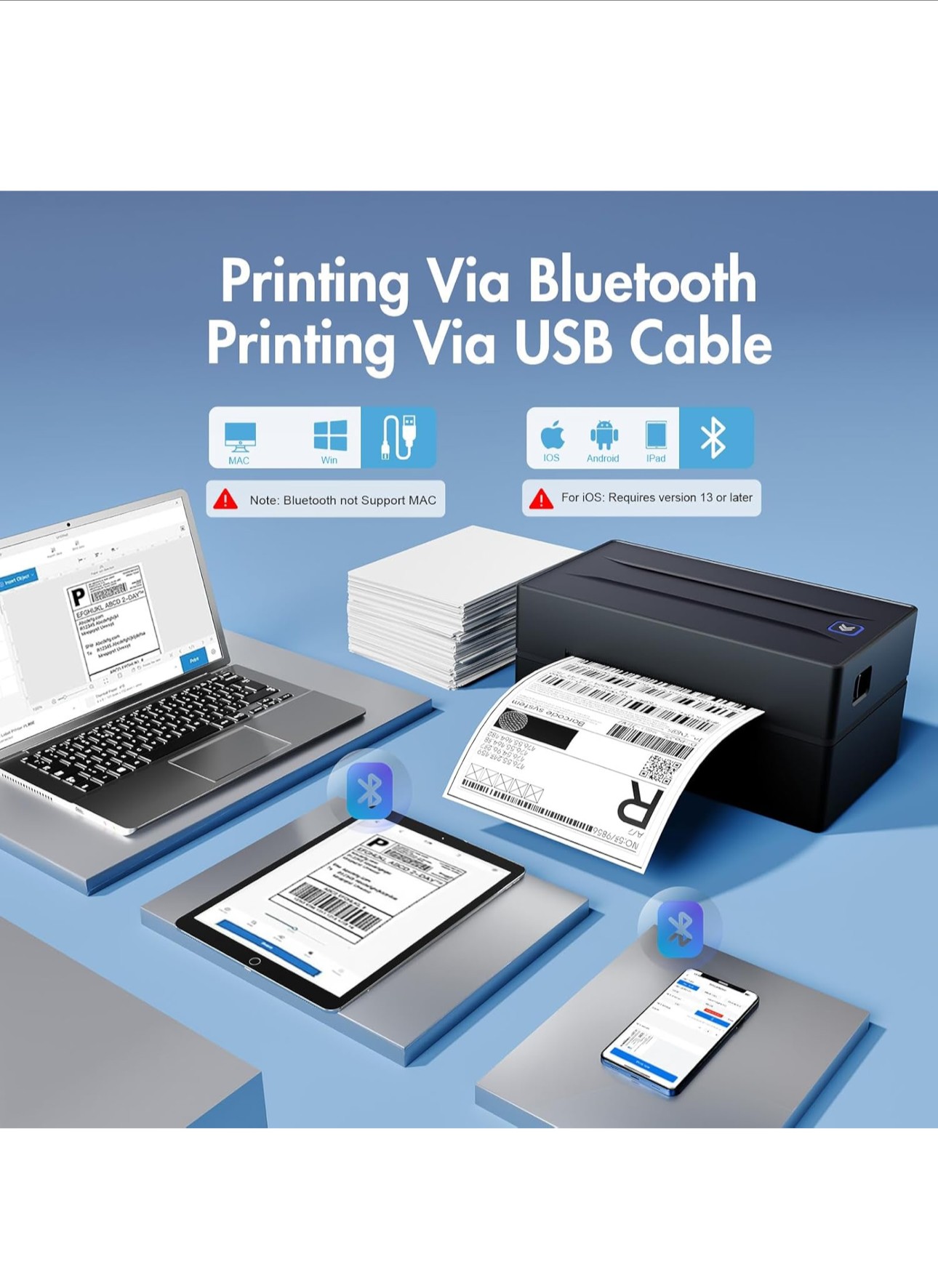 Impresora Bluetooth térmica para etiquetas totalmente nueva en su caja Foto 7306732-5.jpg