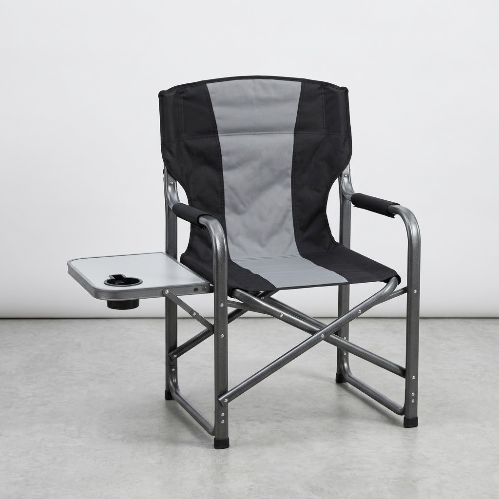 Silla plegable con mesa y portavasos perfecta para picnic playa o jard Foto 7307940-1.jpg