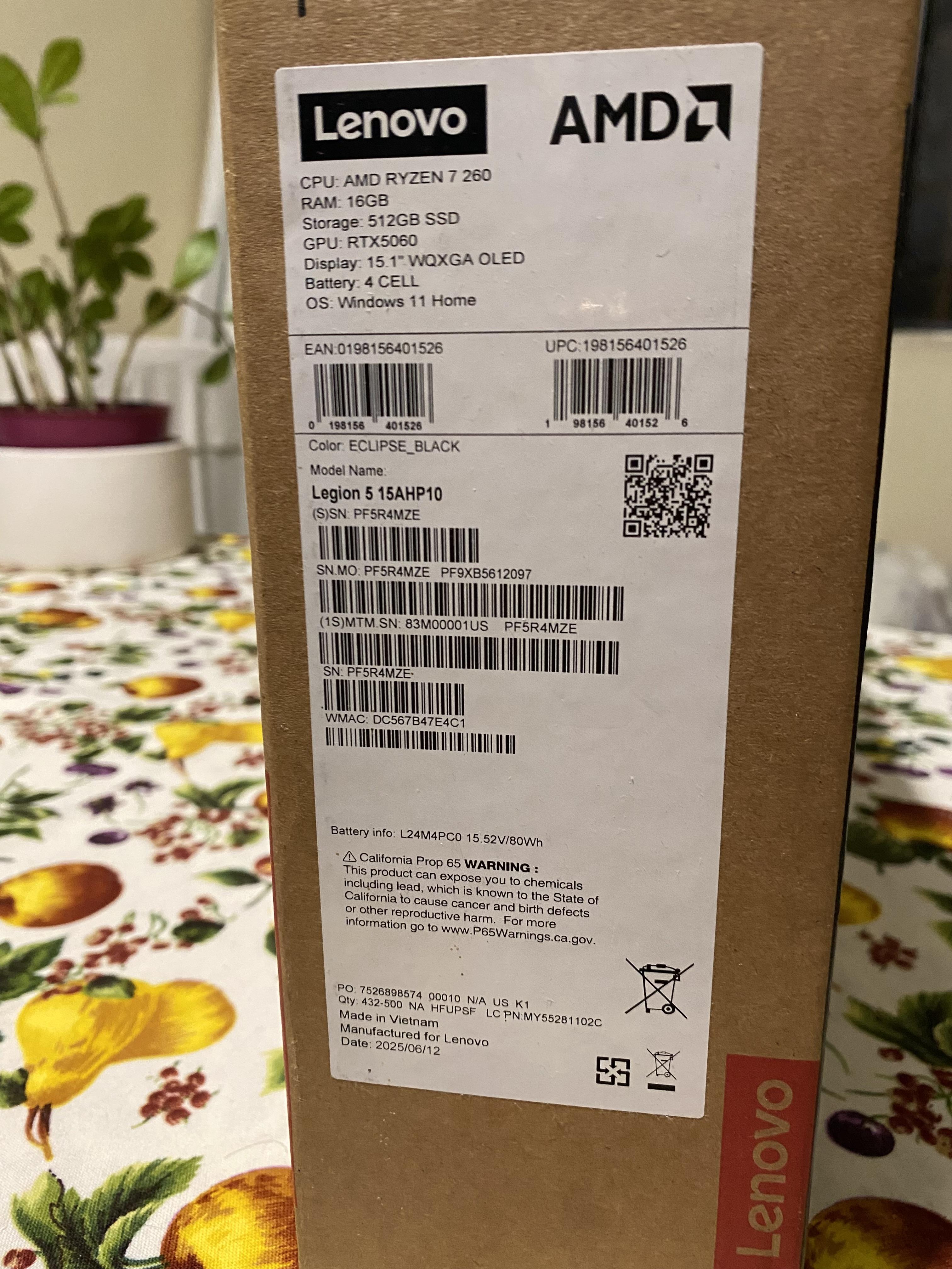 Laptop Lenovo Legion 5 2025 Gen 10  RTX 5060  Ryzen 7 260 Foto 7308485-3.jpg