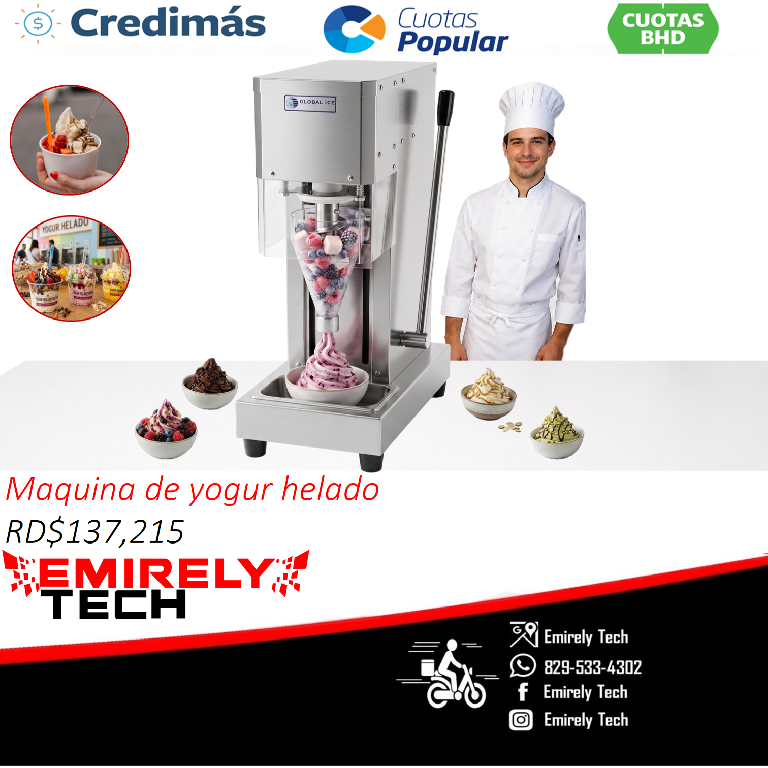 Maquina para hacer yogur helado tipo yogen helado de frutas Foto 7309576-12.jpg