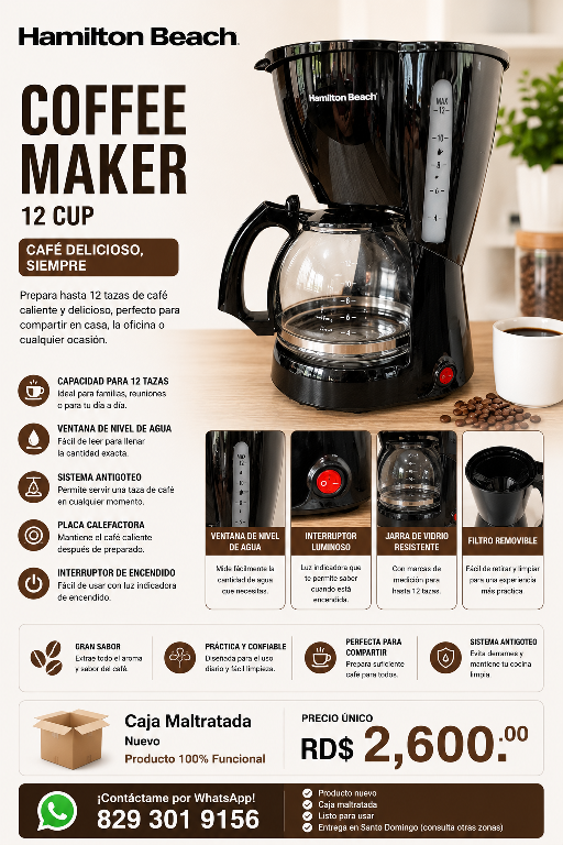 Hamilton Beach Coffee Maker 12 Cup  Foto 7311094-1.jpg